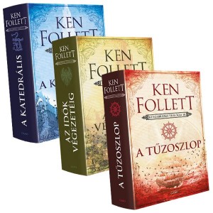 Ken Follett: A katedrális – Az idők végezetéig – A tűzoszlop - Akciós könyvcsomag