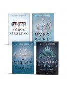 Victoria Aveyard: Vörös királynő – Üvegkard – A király ketrece – A háború vihara - Kedvezményes könyvcsomag
